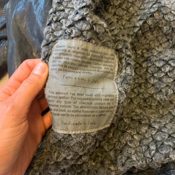 Giorgio Brato Leather Jacket with Removable Fur. Size 46z - Picture 12 of 15